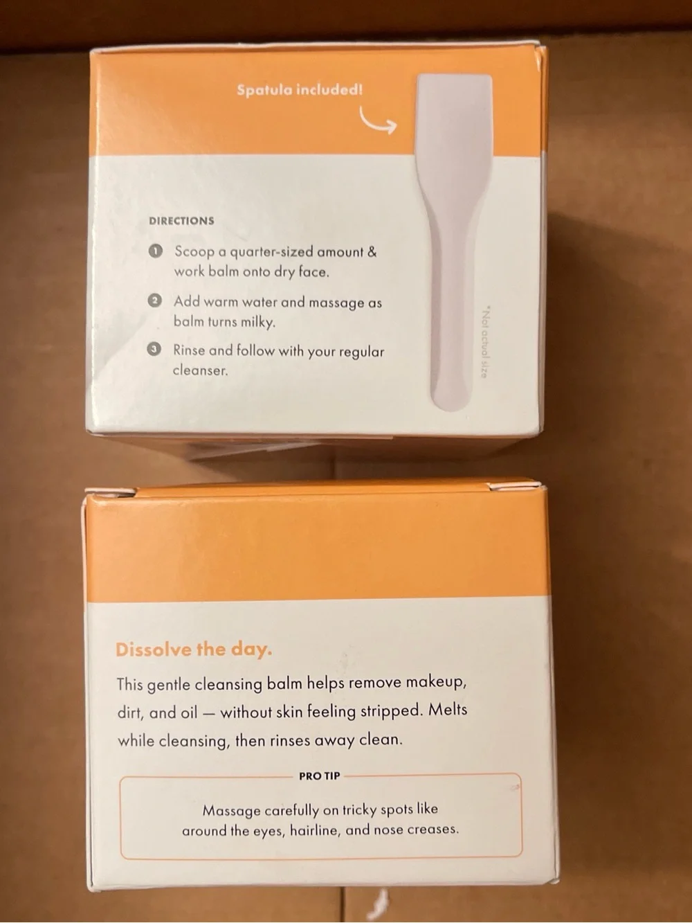 Dissolve Away Daily Cleansing Balm - Orange/White 2 Packs as Shown